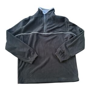 Architect Jean Company Black 1/4 Zip Fleece Jacket Quarter Zip Size S